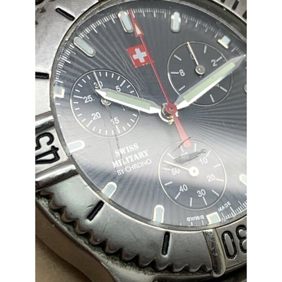 Swiss Military Men's Watch 7874 Gray Dial Quartz Chronograph Titanium Ca… - Picture 10 of 15